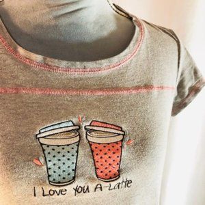 René Rofé Sleepwear 'I Love You A-Latte' Night Top